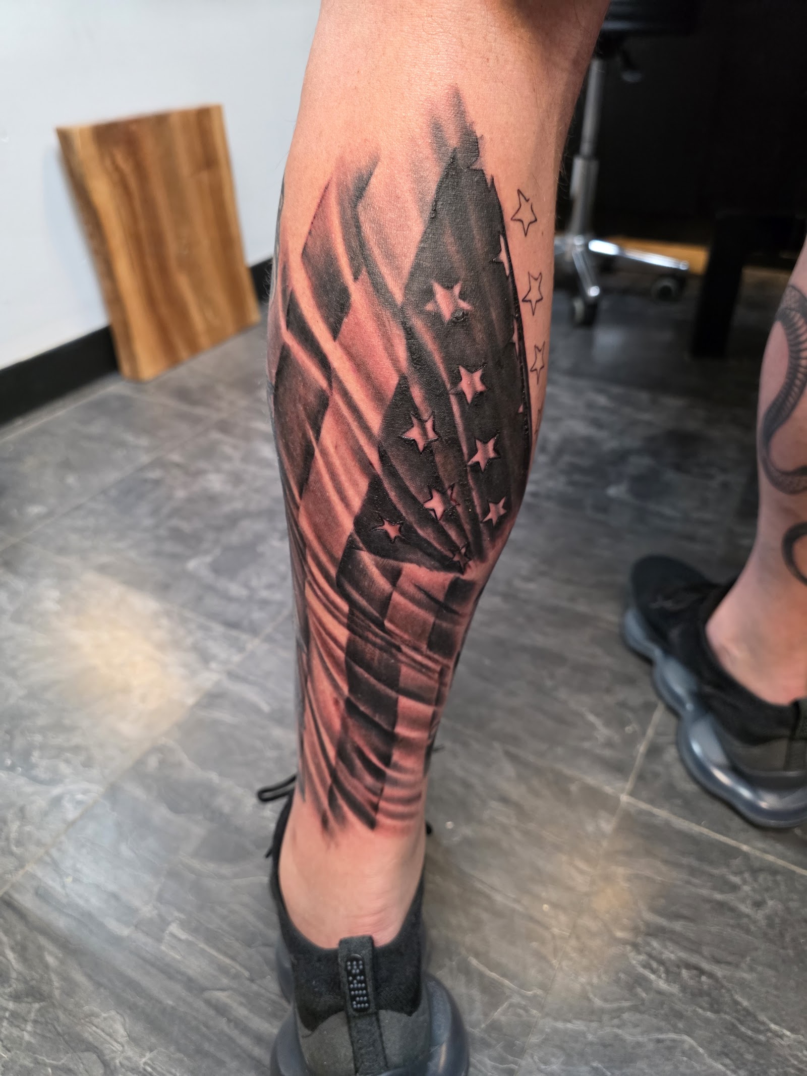 Old ironclad tattoo tattoo work — photo 2