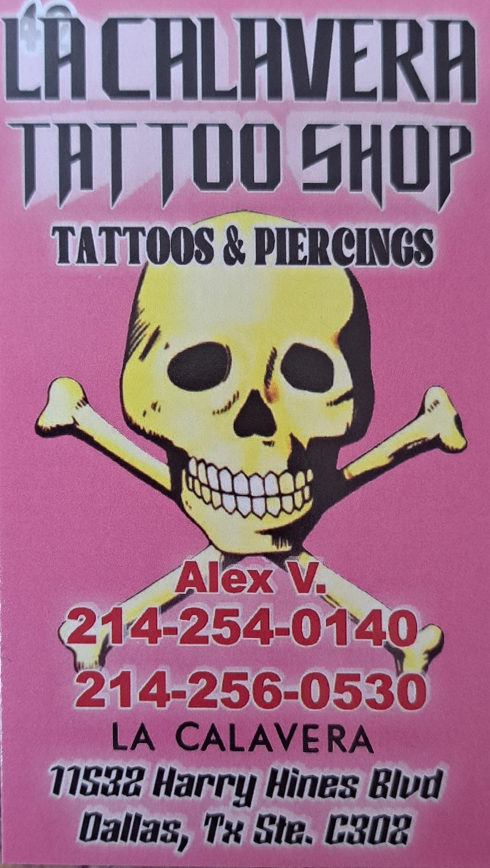 La Calavera tattoo & piercing tattoo parlor in Dallas, TX
