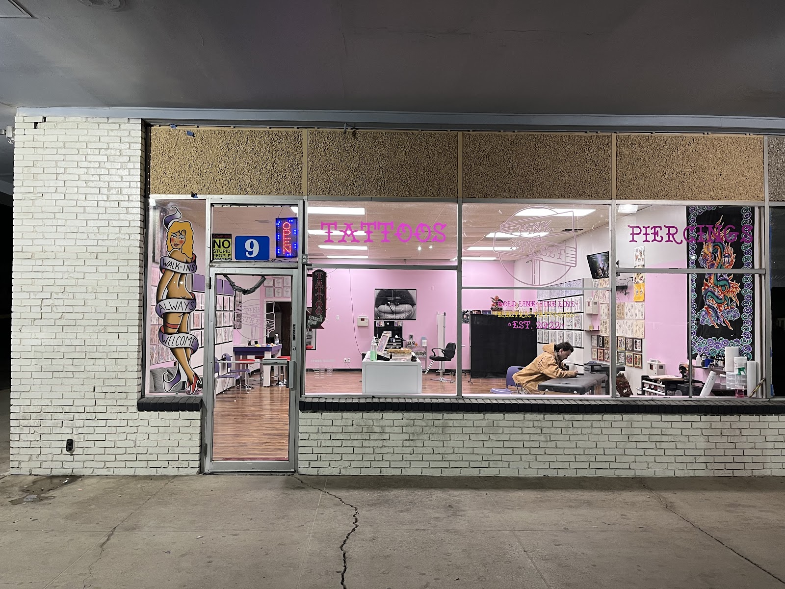 Pink Street Tattoos and Piercings tattoo parlor in El Paso, TX