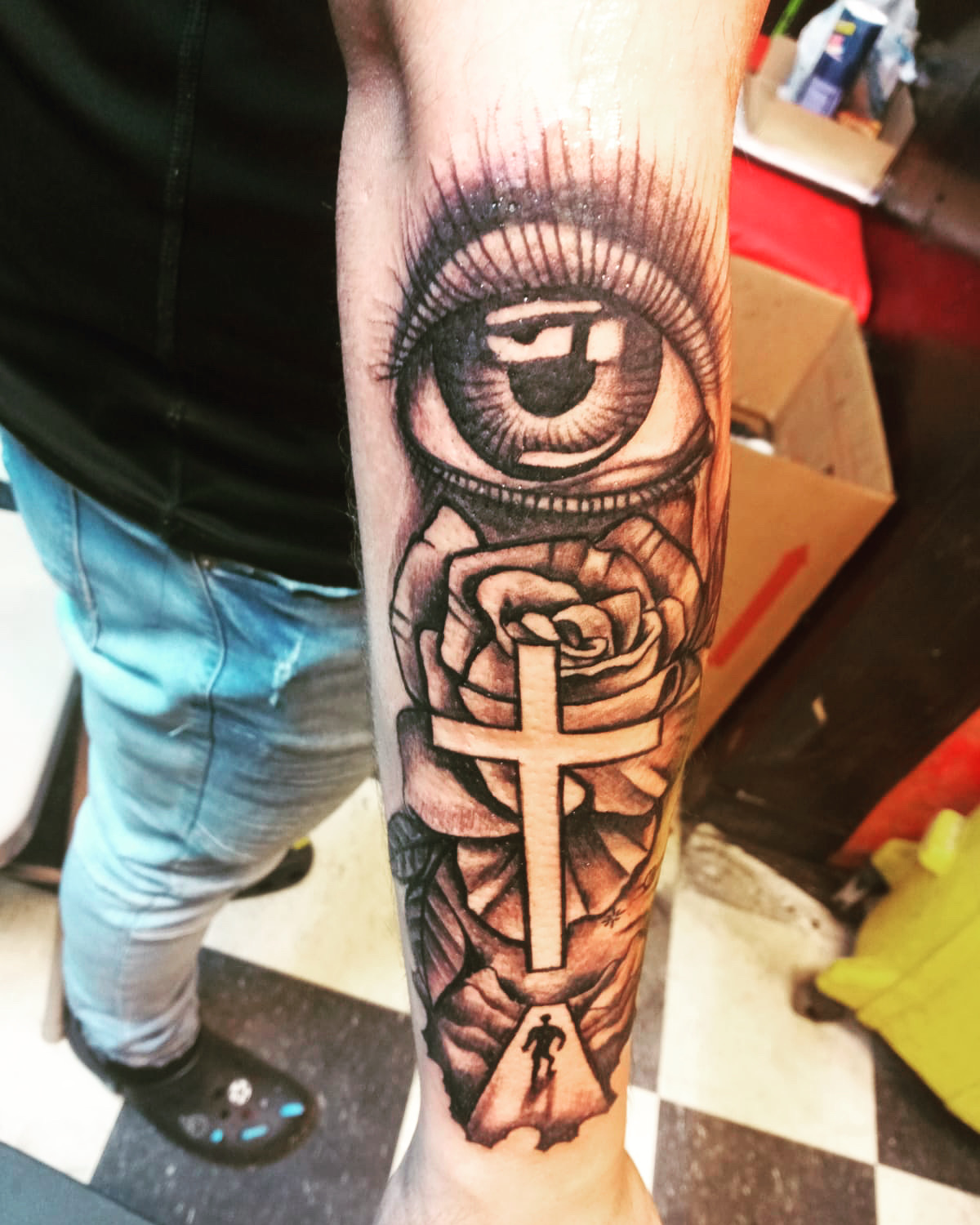 Third eye tattoo tattoo work — photo 3