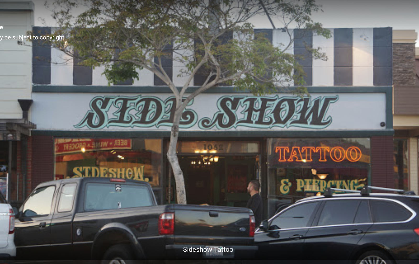 Sideshow Tattoo and Piercing tattoo parlor in San Diego, CA