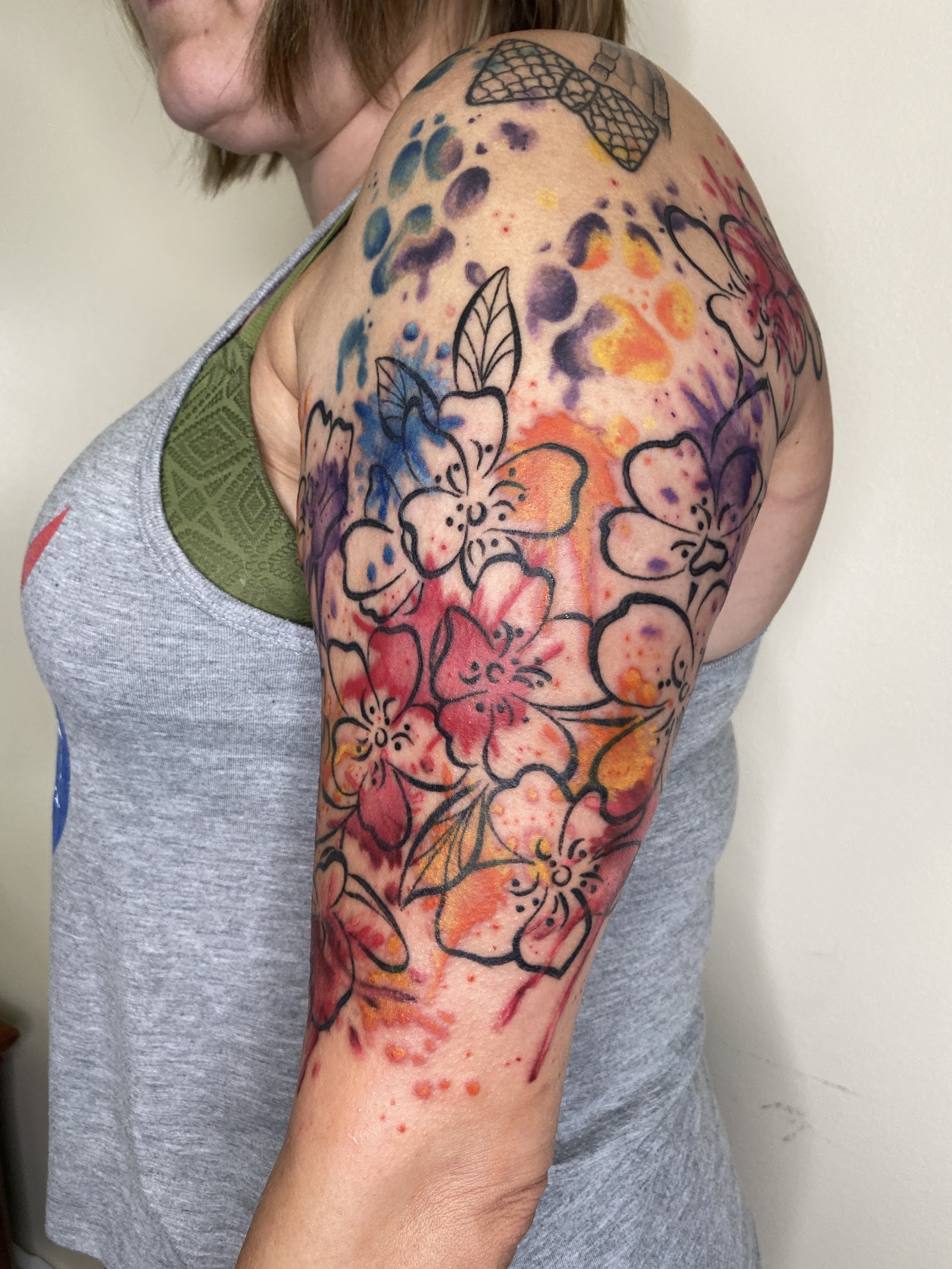 Delicate Flower Ink tattoo work — photo 3