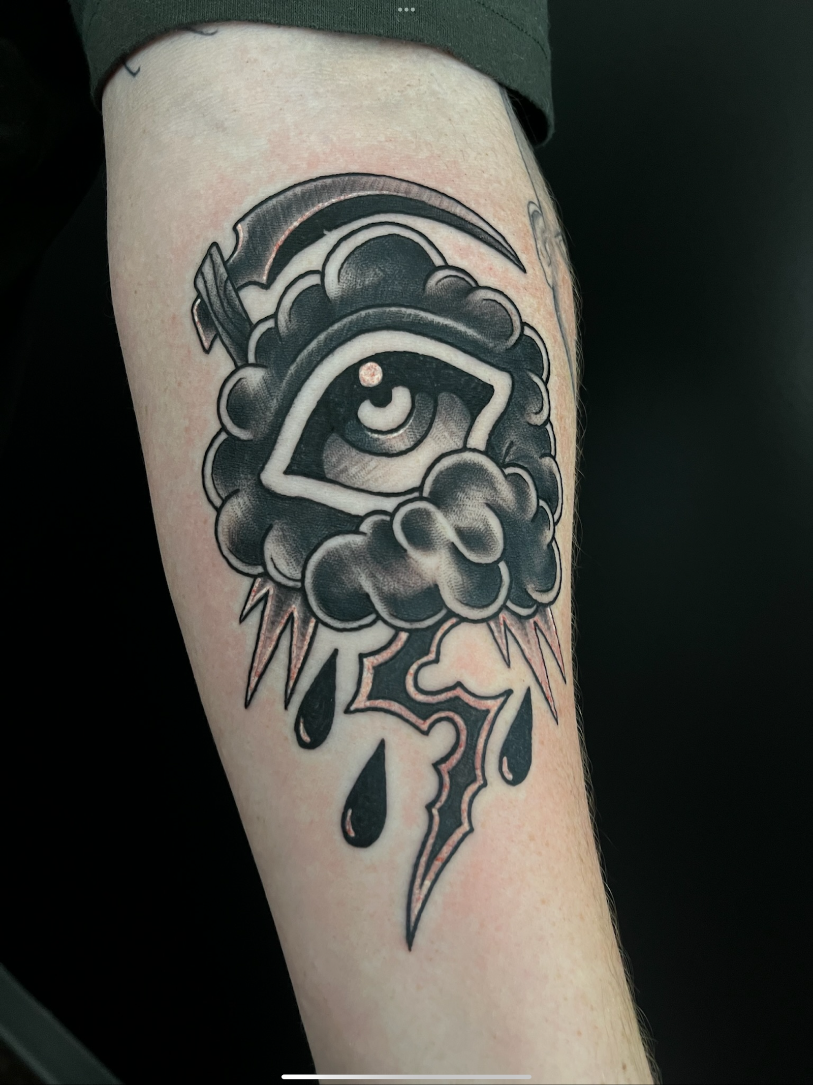 Black horsemen tattoo tattoo work — photo 2
