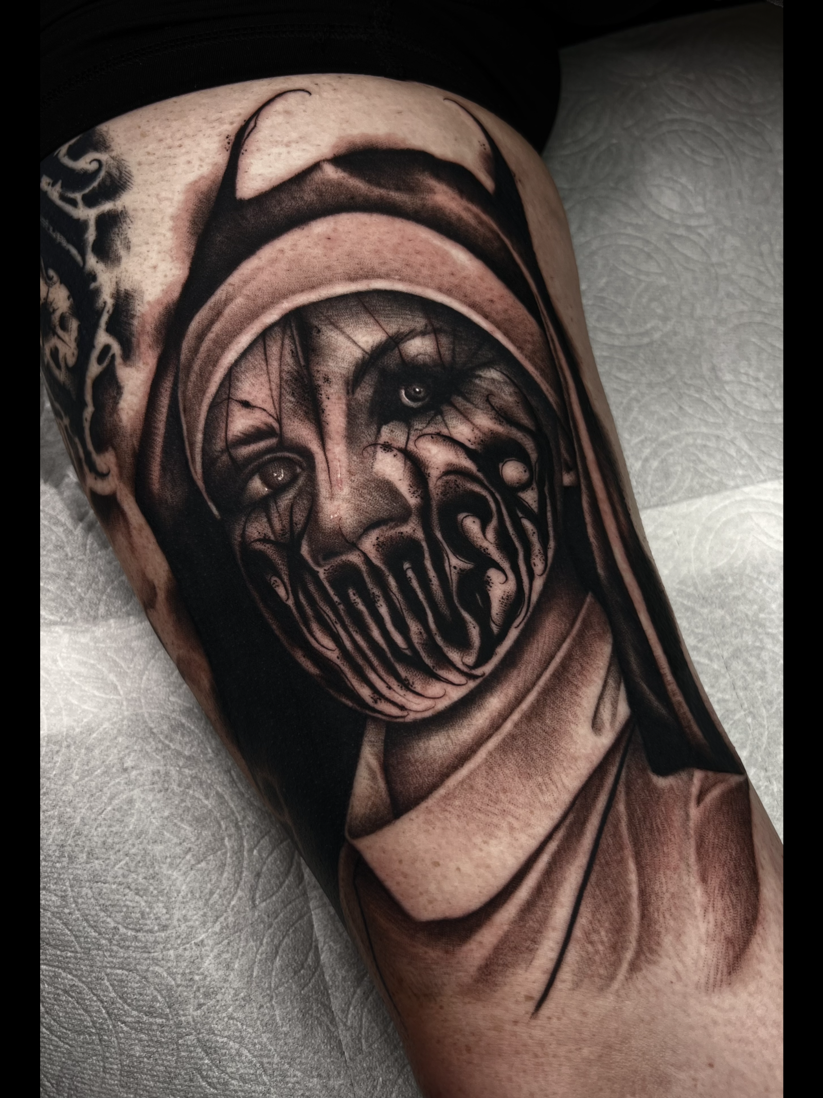 Black horsemen tattoo tattoo work — photo 3