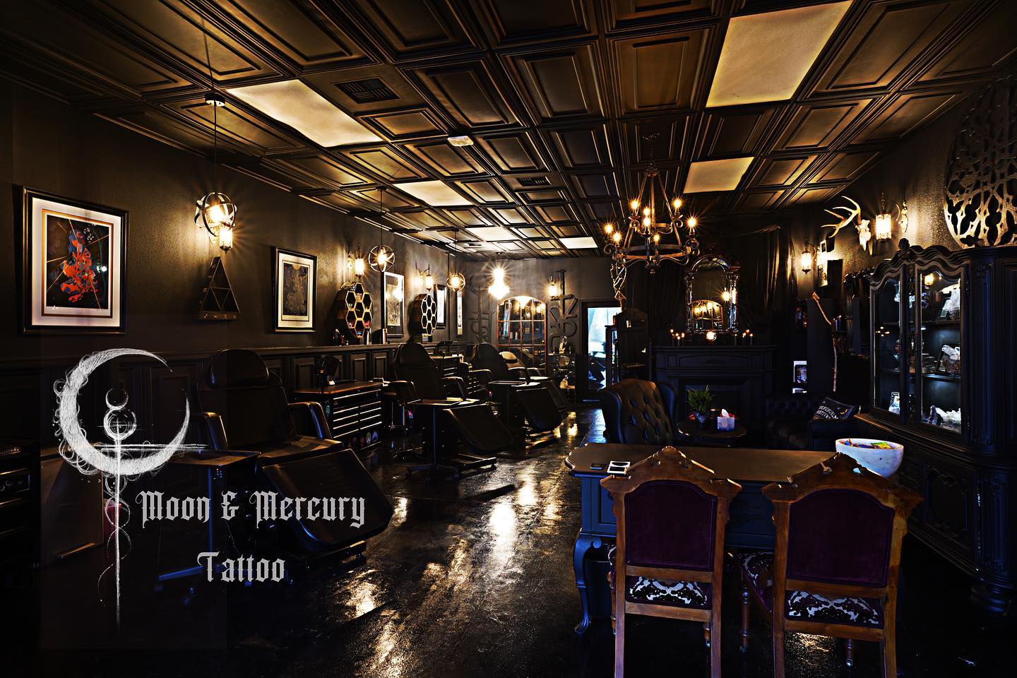 Moon and Mercury Tattoo tattoo work — photo 3