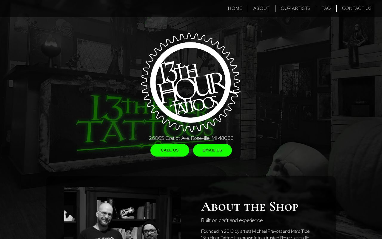 13th Hour Tattoos — tattoo studio near Warren