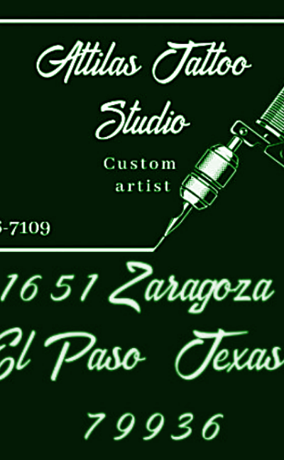 Attilas tattoo studio in El Paso, TX