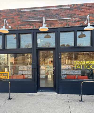 Texas rose tattoo in Fort Worth, TX