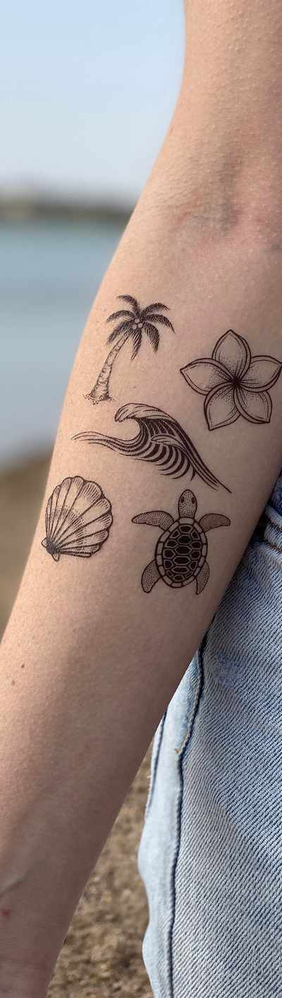 Ocean Wave Tattoo in Aventura, FL