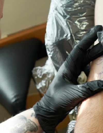 Sphynx head tattoo in Gresham, OR