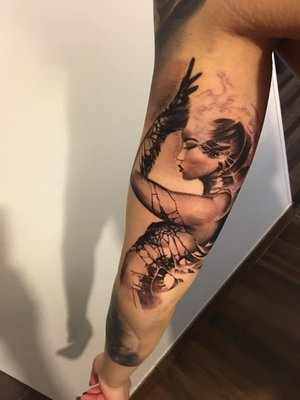 Out of line tattoo in Norman, OK